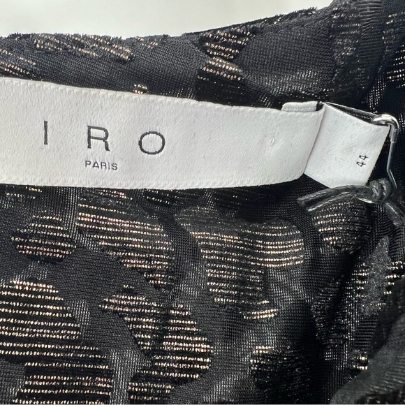 IRO NWT Bexly Leopard Metallic Asymmetrical Midi Dress size 44 (US 12) - Picture 9 of 11